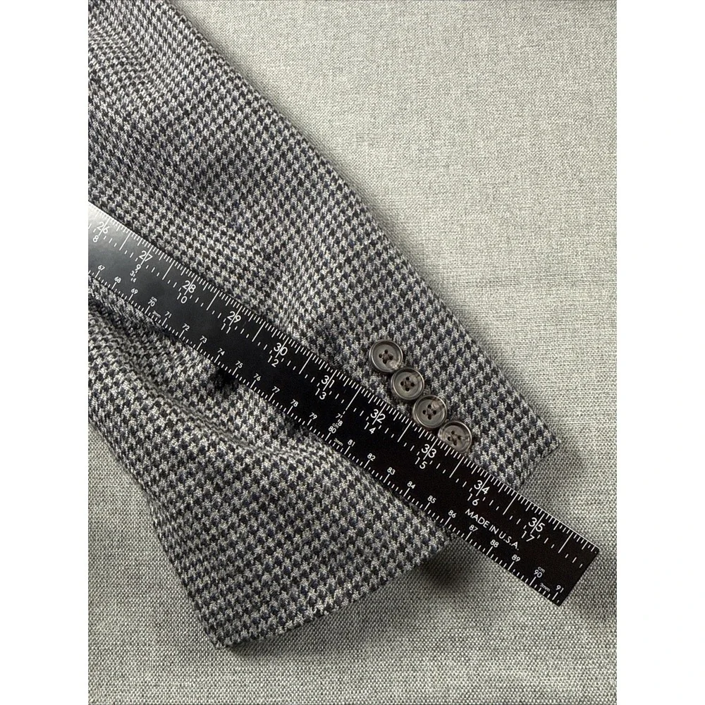 Lauren By Ralf Lauren Men's Houndstooth Pattern Wool Blazer Size 48L‎